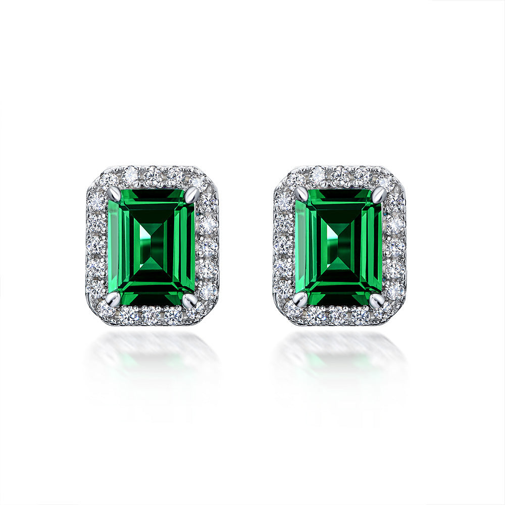 4 Sets Emerald Cut Emerald Jewelry