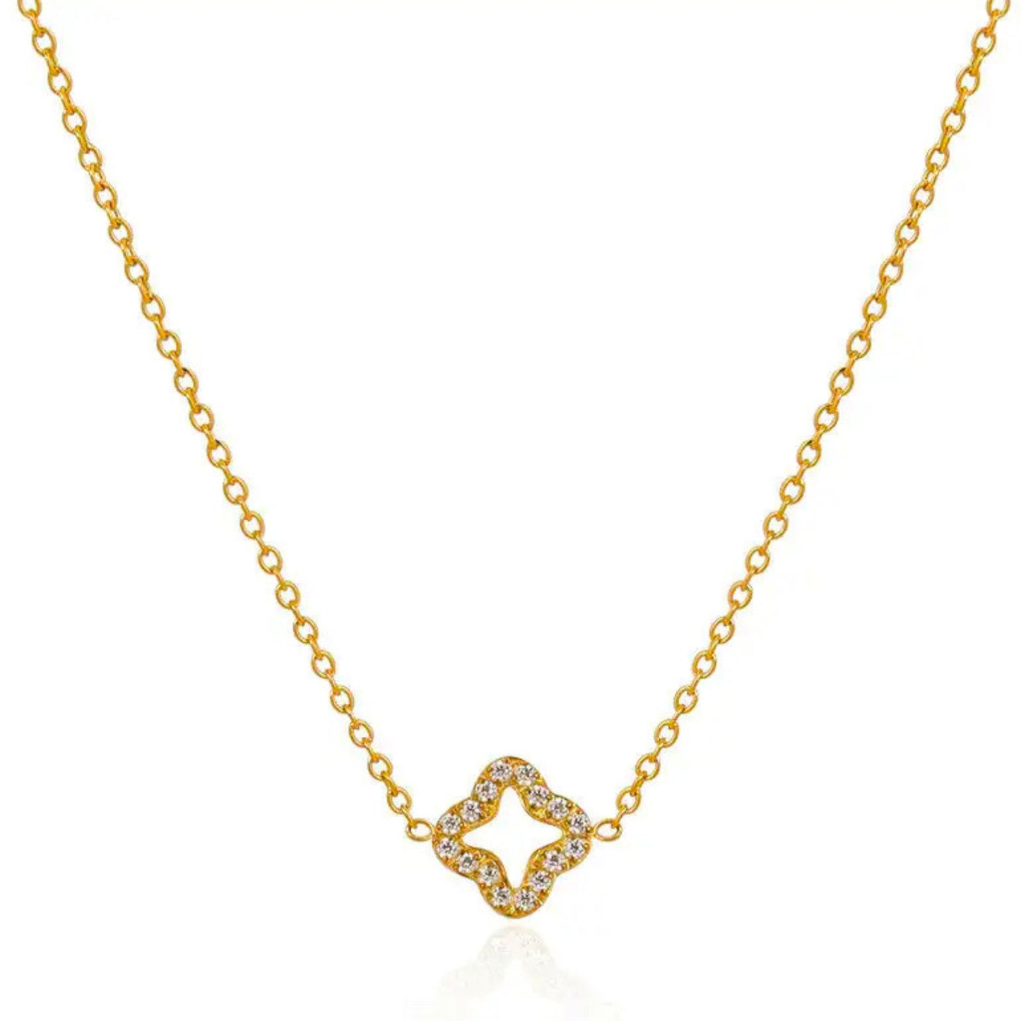 18K Gold Bria Clover Necklace