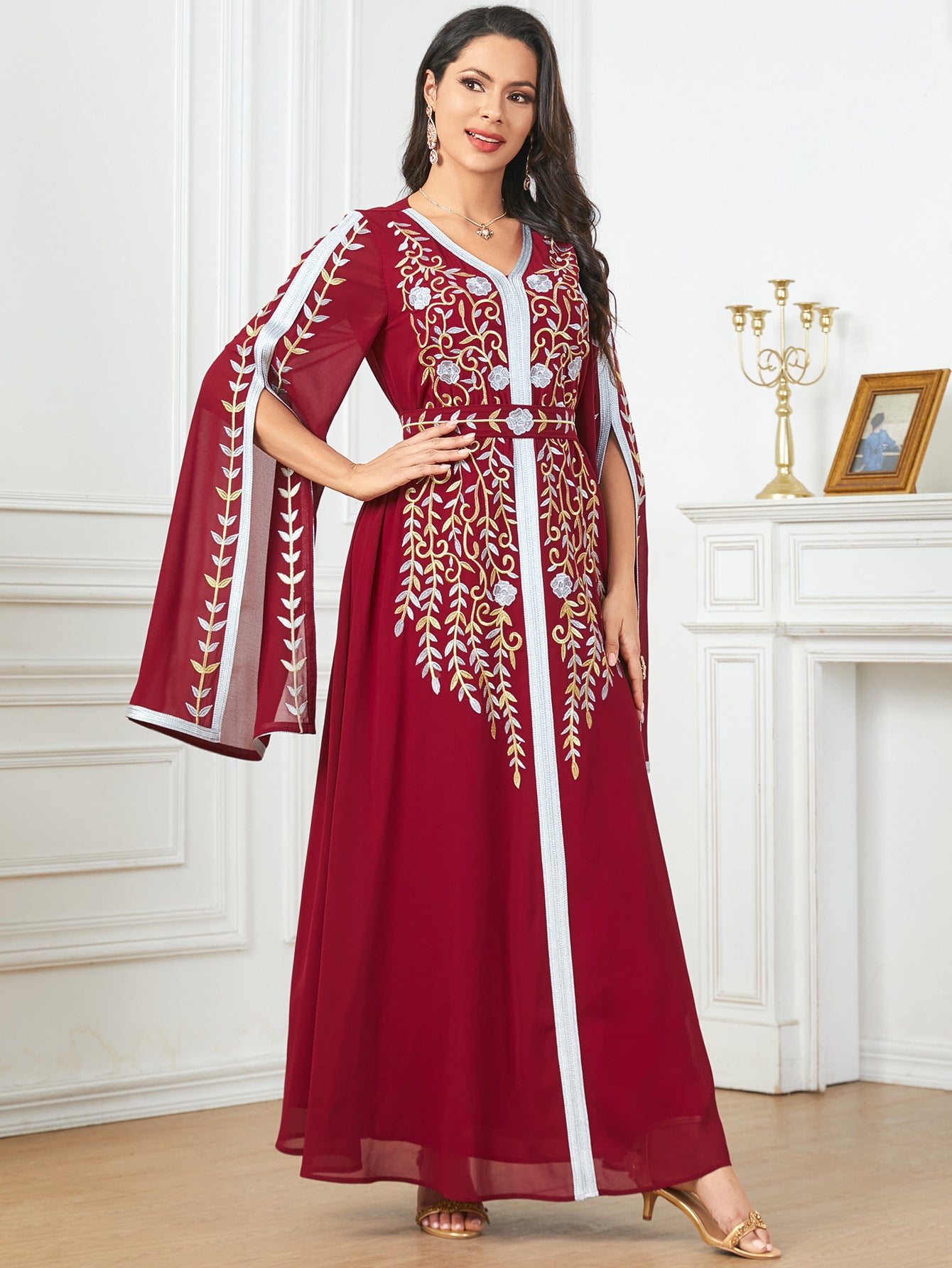 Arabic Evening Gown Abaya Dress