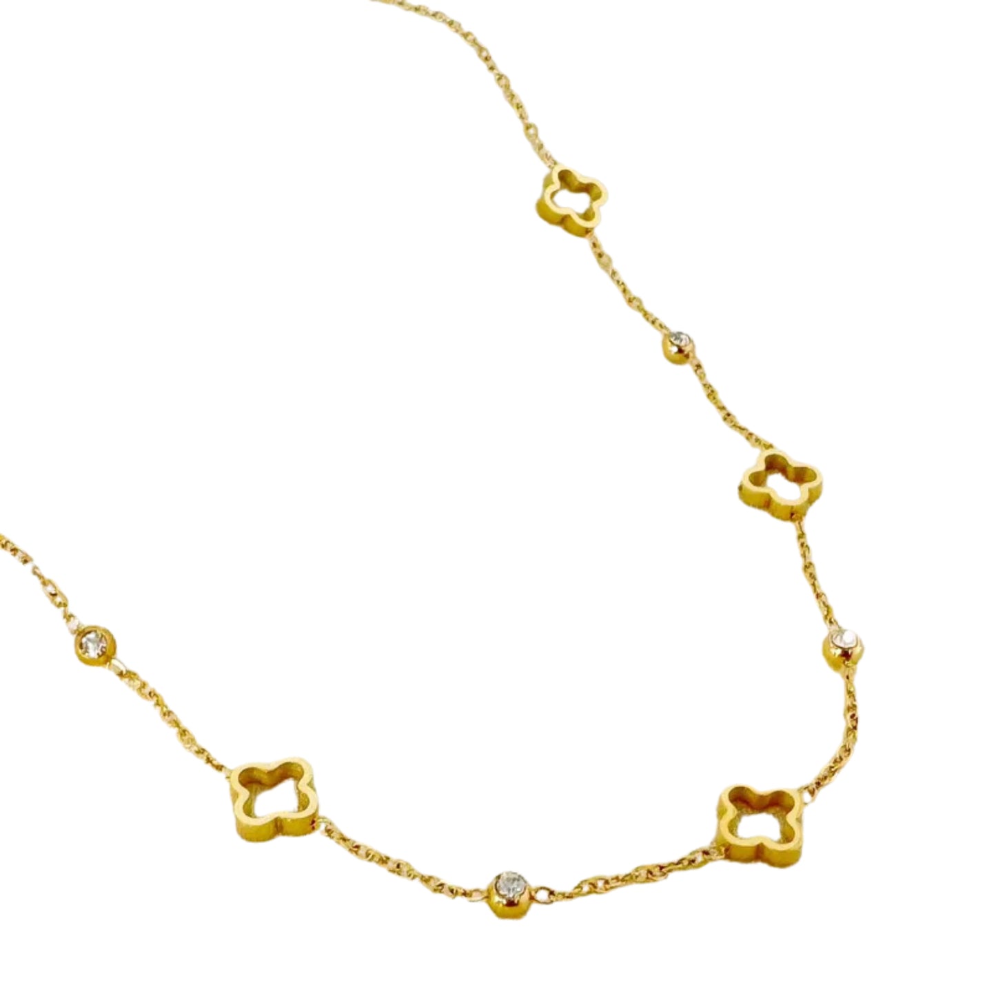 18K Gold UMO Clover Necklace