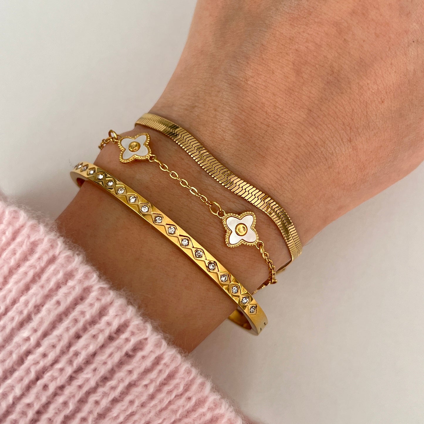 18K Gold Elina Clover Bracelet