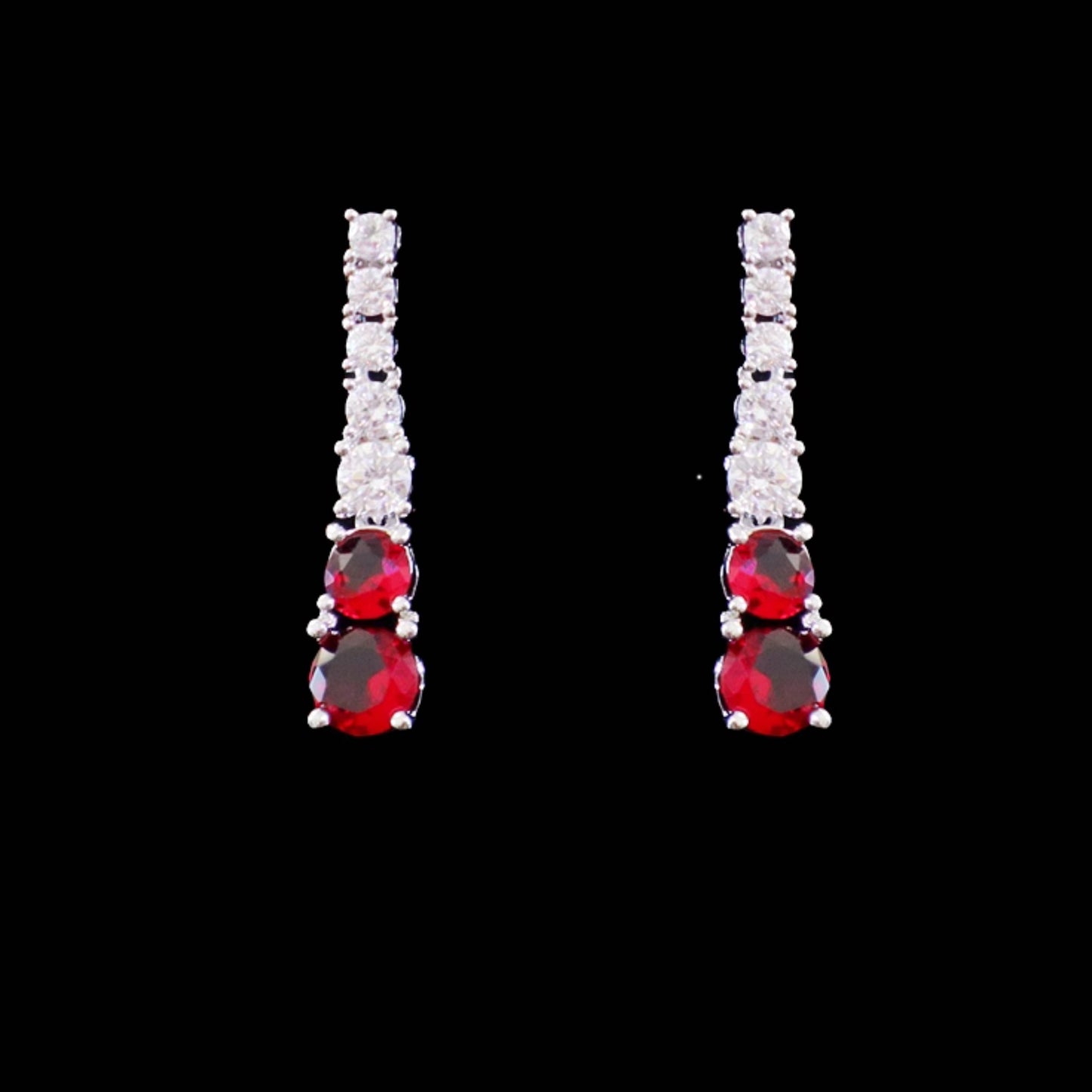 Elegant Ruby Wedding Jewelry Sets