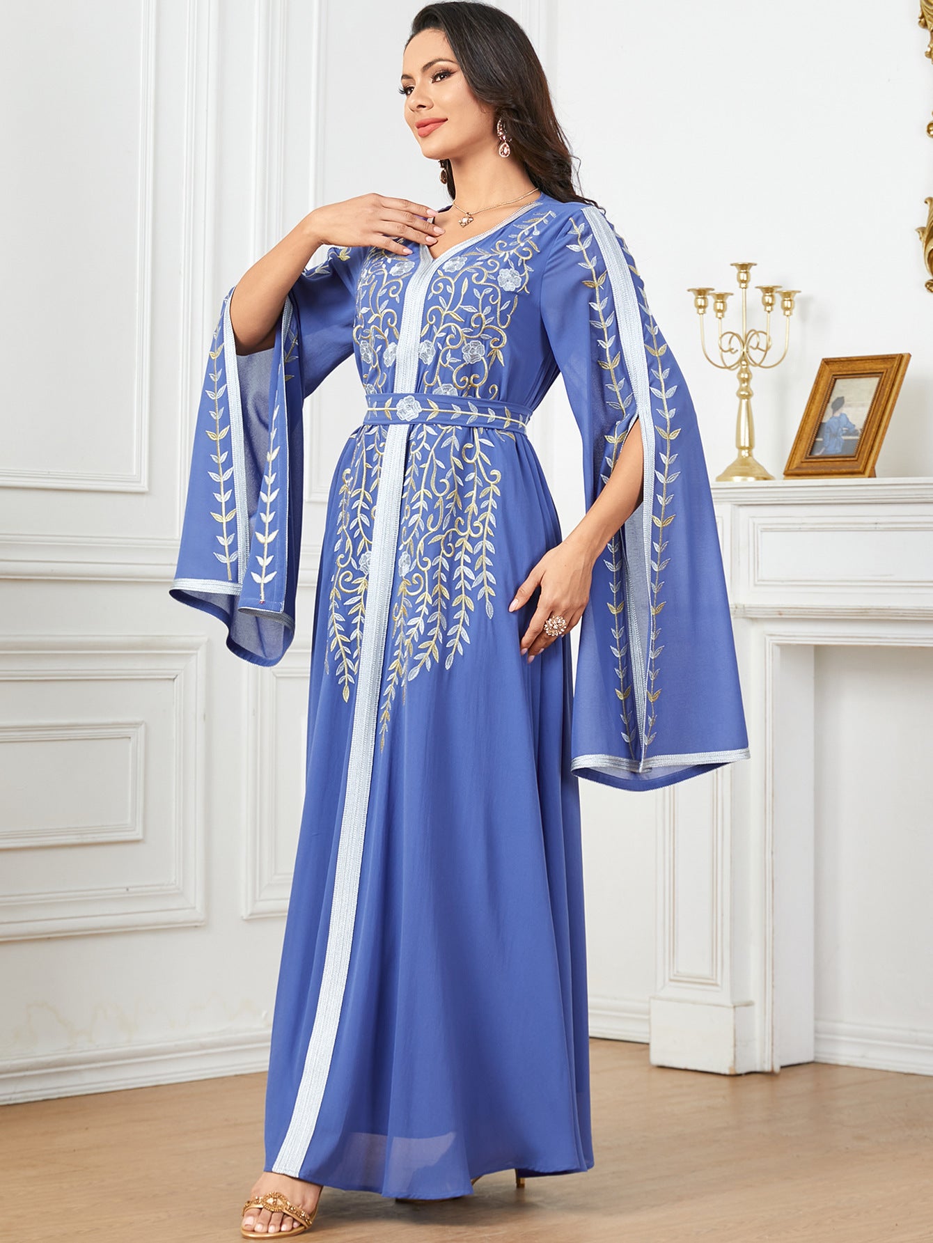 Arabic Evening Gown Abaya Dress