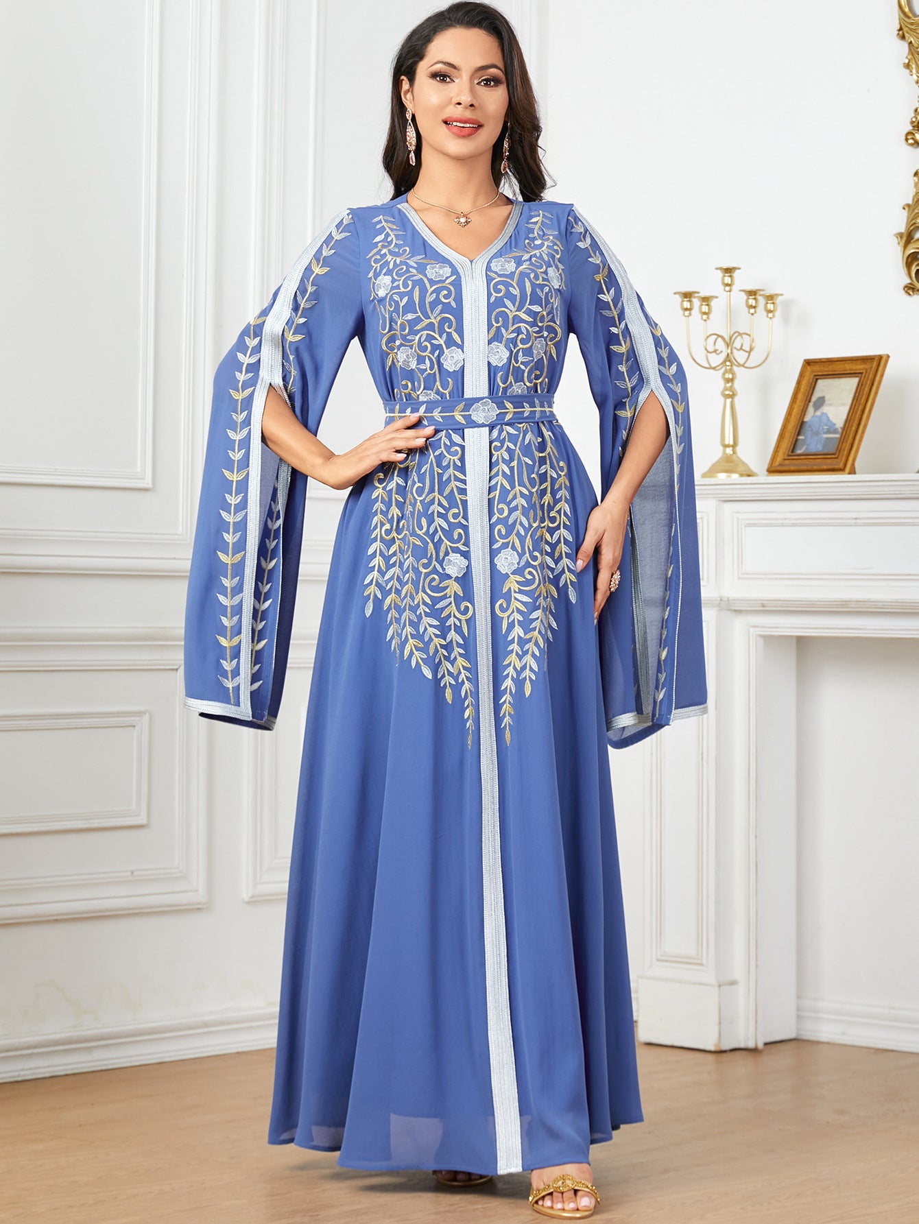 Arabic Evening Gown Abaya Dress