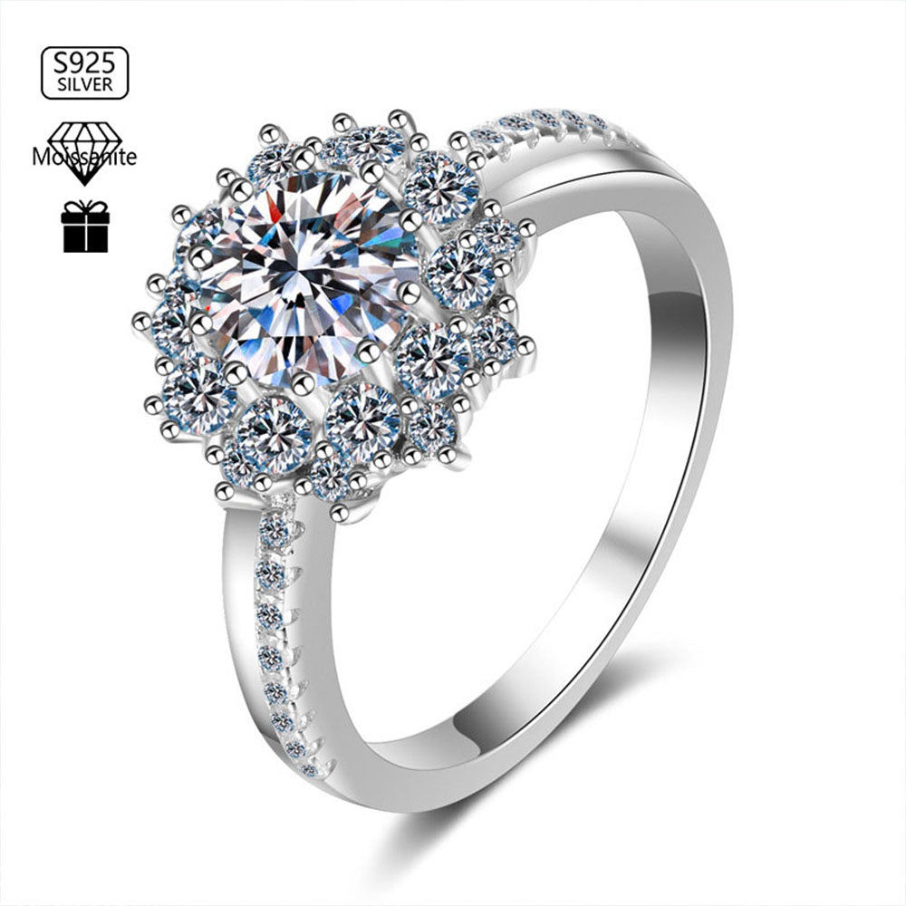 Stunna Lady French pavé-set Moissanite Ring