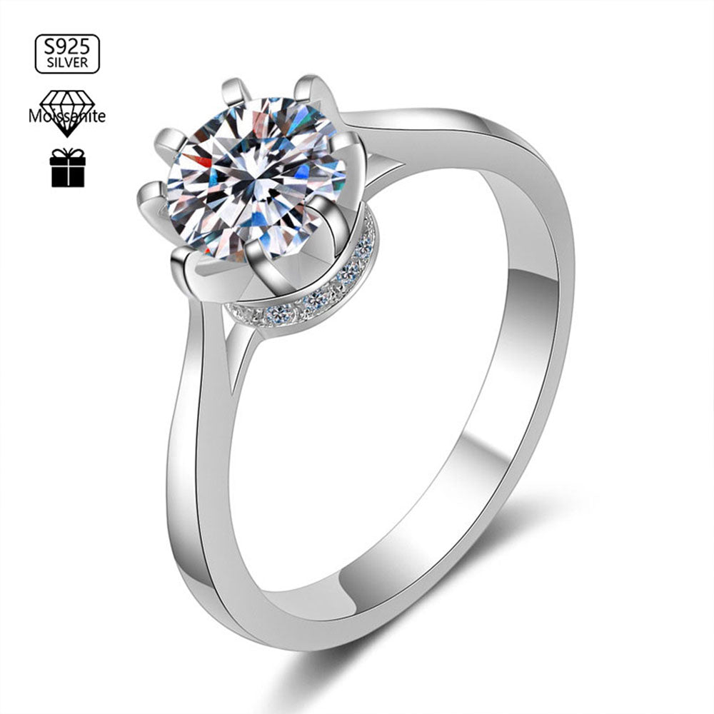 Stunna Lady Freesia Solitaire Moissanite Ring