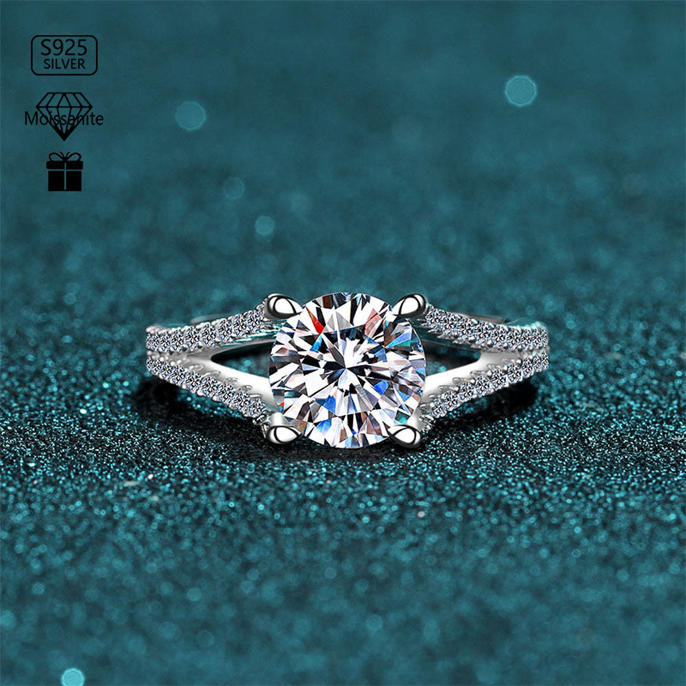 Stunna Lady Secret Halo Moissanite Ring