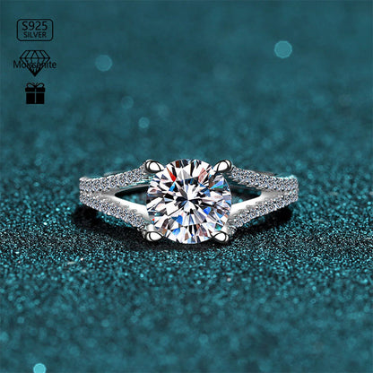 Stunna Lady Secret Halo Moissanite Ring