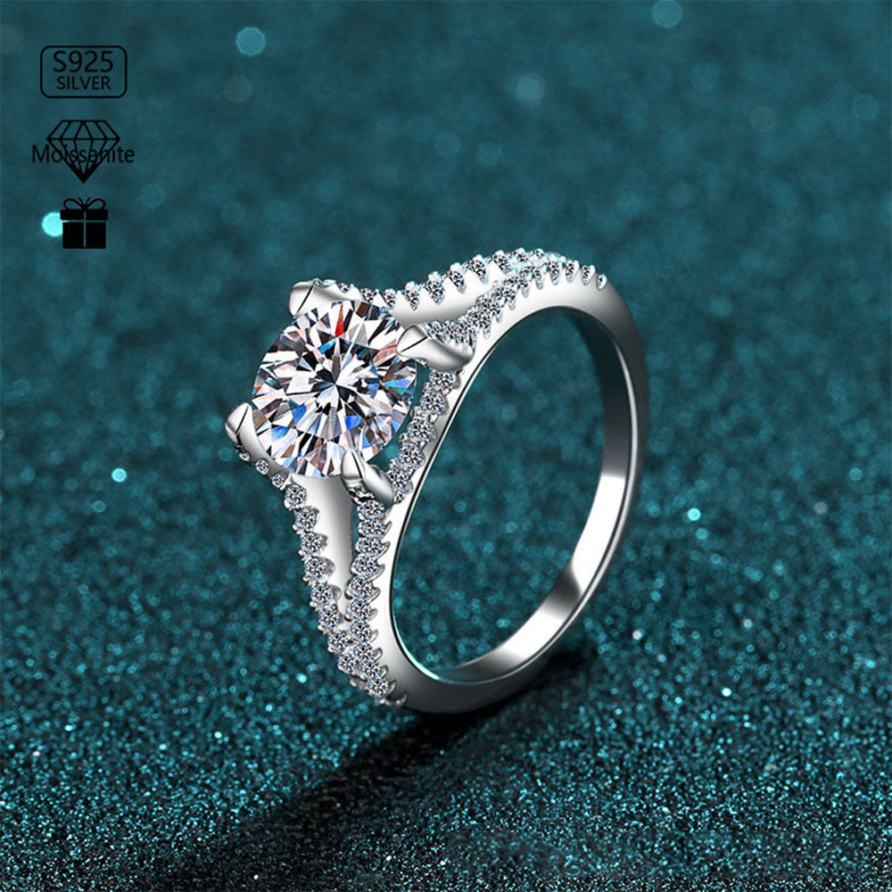 Stunna Lady Secret Halo Moissanite Ring