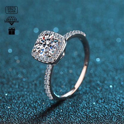 Stunna Lady Odessa Halo  Moissanite Ring