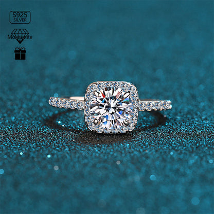 Stunna Lady Odessa Halo  Moissanite Ring