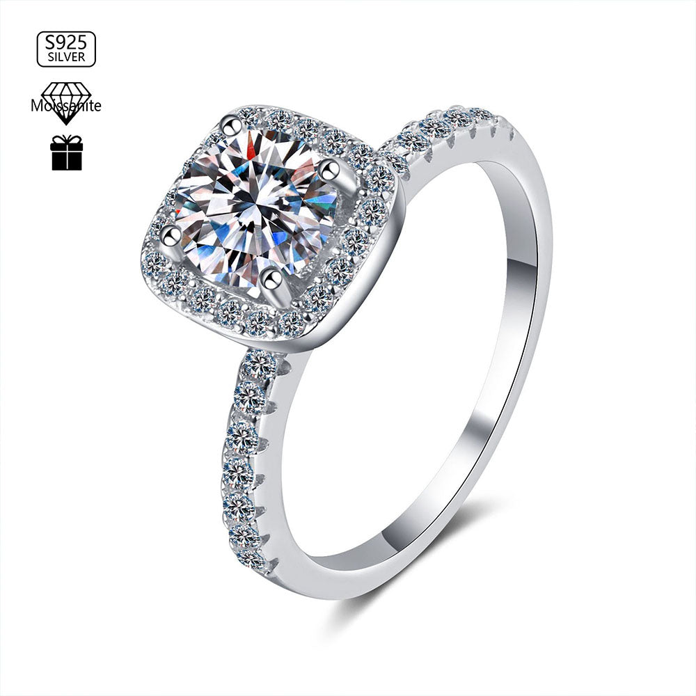 Stunna Lady Odessa Halo  Moissanite Ring