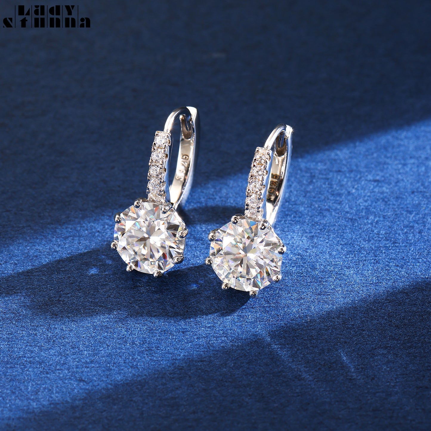 Stunna Lady 1CT 2CT Classic Hoops Moissanite Earrings