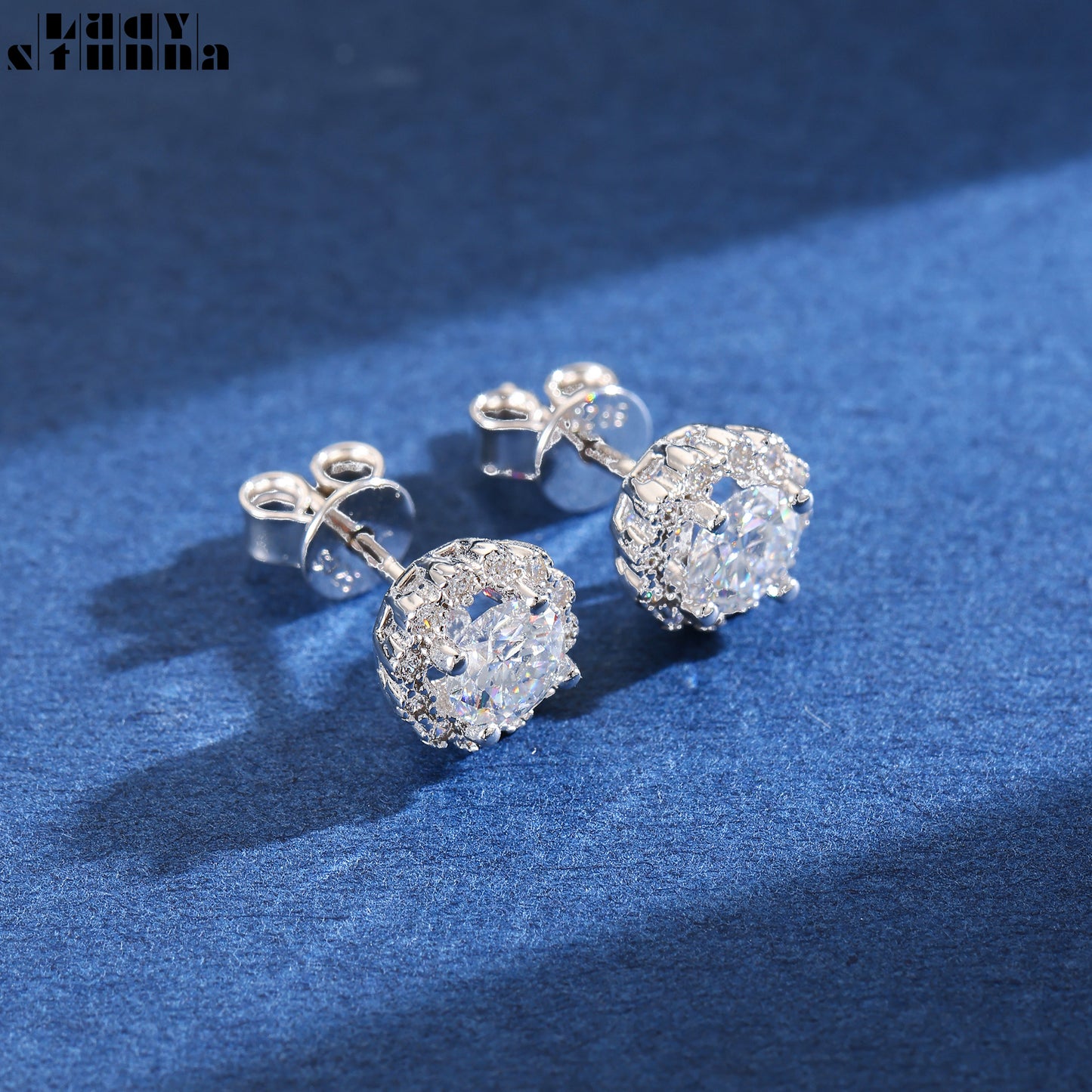 Stunna Lady 1CT 2CT Secret Garden Stud Moissanite Earrings