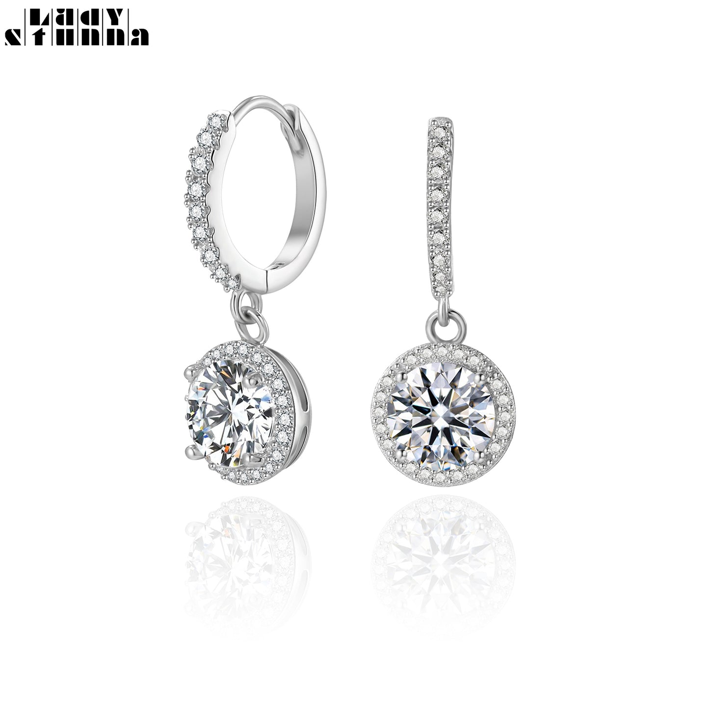 Stunna Lady 1CT 2CT Twilight Stars Hoops Moissanite Earrings