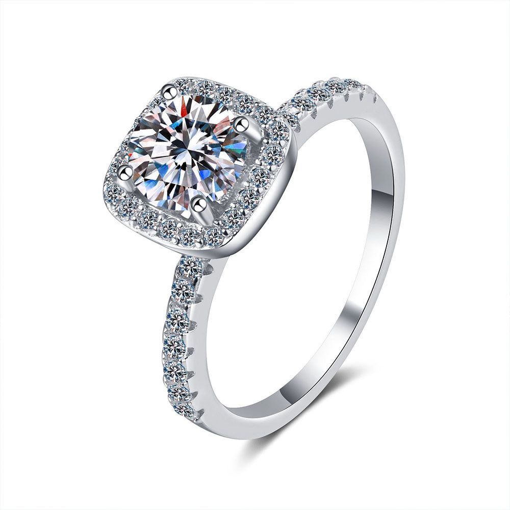 Stunna Lady 2CT Moonlight Halo Moissanite Ring