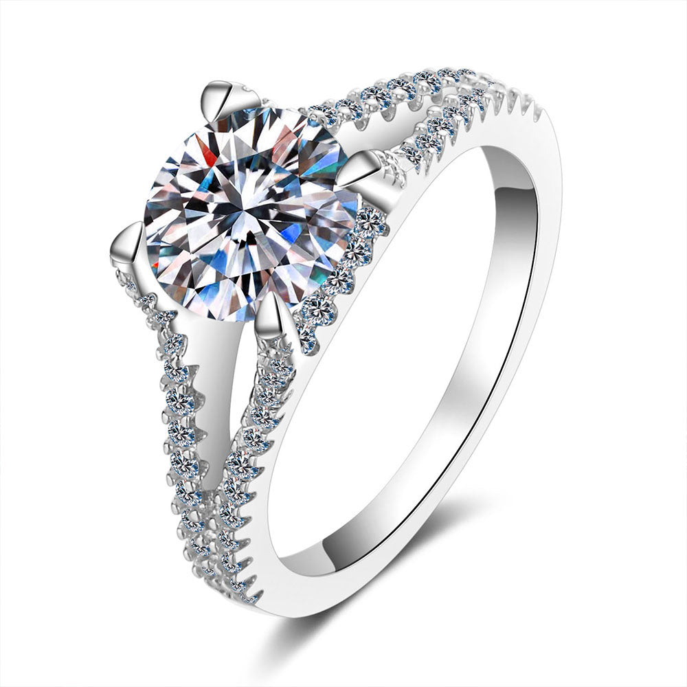 Stunna Lady 2CT Moonlight Halo Moissanite Ring