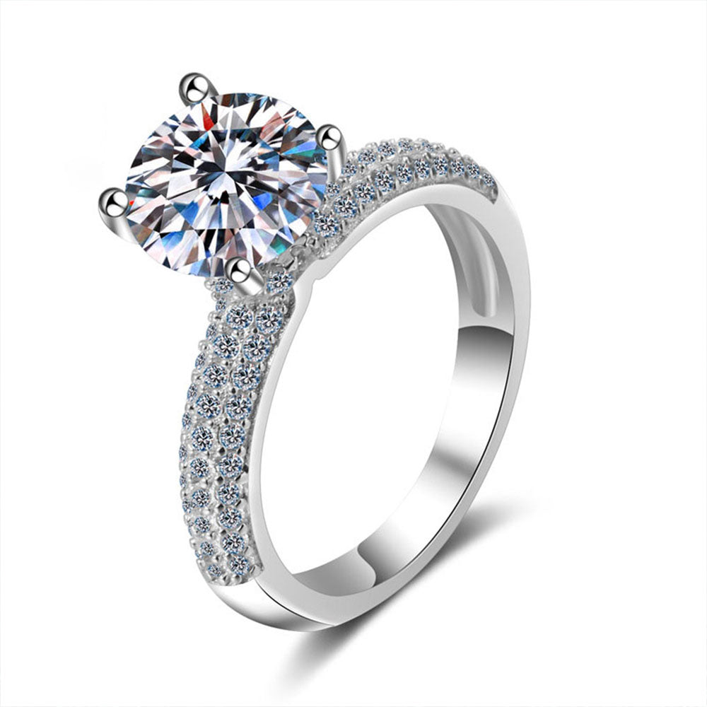 Stunna Lady 2CT Moonlight Halo Moissanite Ring