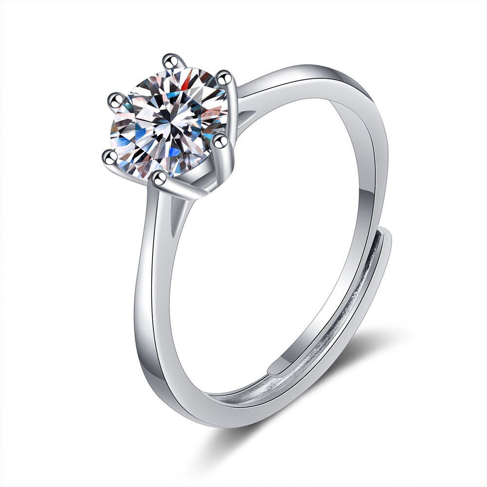 Stunna Lady 1CT Freesia 6 Prong Solitaire Moissanite Ring