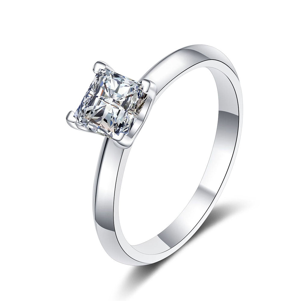 Stunna Lady 1CT 2CT Princess Cut Paved Moissanite Ring