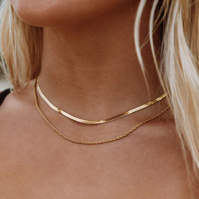 Gold Rope Chain Layered Necklace