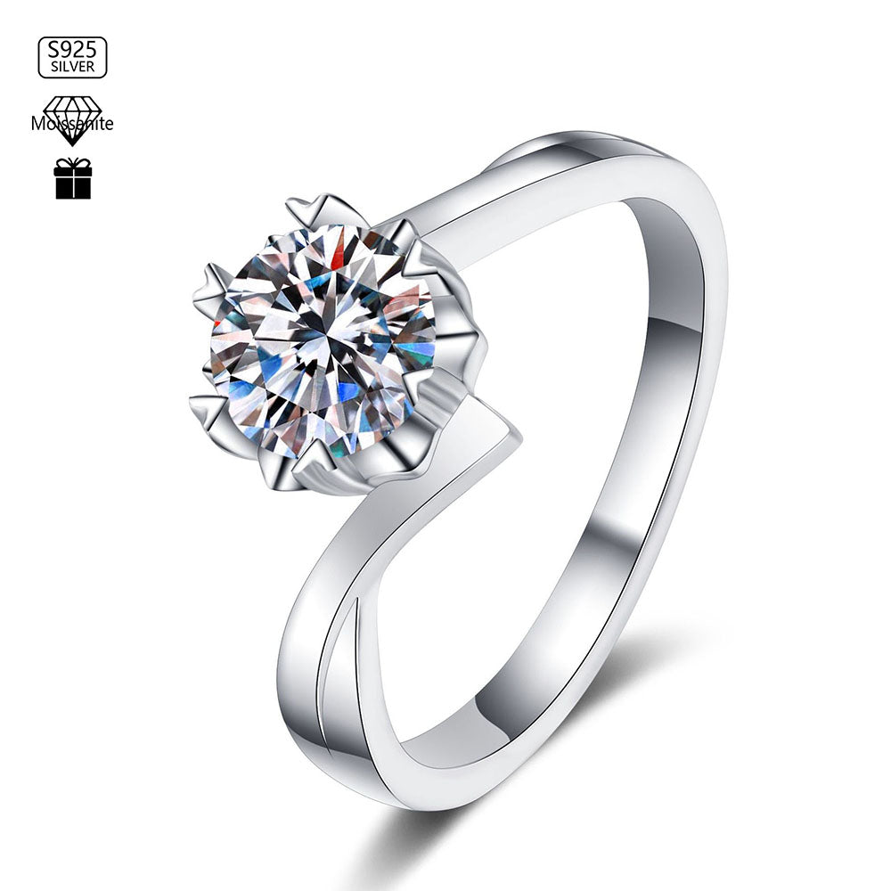 Stunna Lady Secret Halo Moissanite Ring