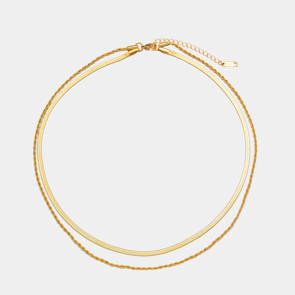 Gold Rope Chain Layered Necklace