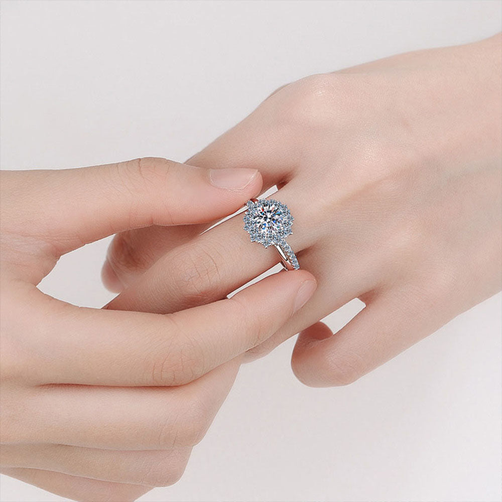 Stunna Lady 1CT Sunflower Moissanite Ring