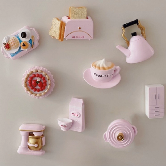 Pink Girly Kitchen Afternoon Tea Magnetic Decor