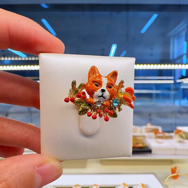 Exquisite Animal Enamel Ring