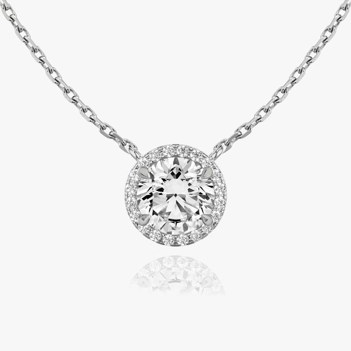 Stunna Lady 1CT Classic Halo Moissanite Necklace