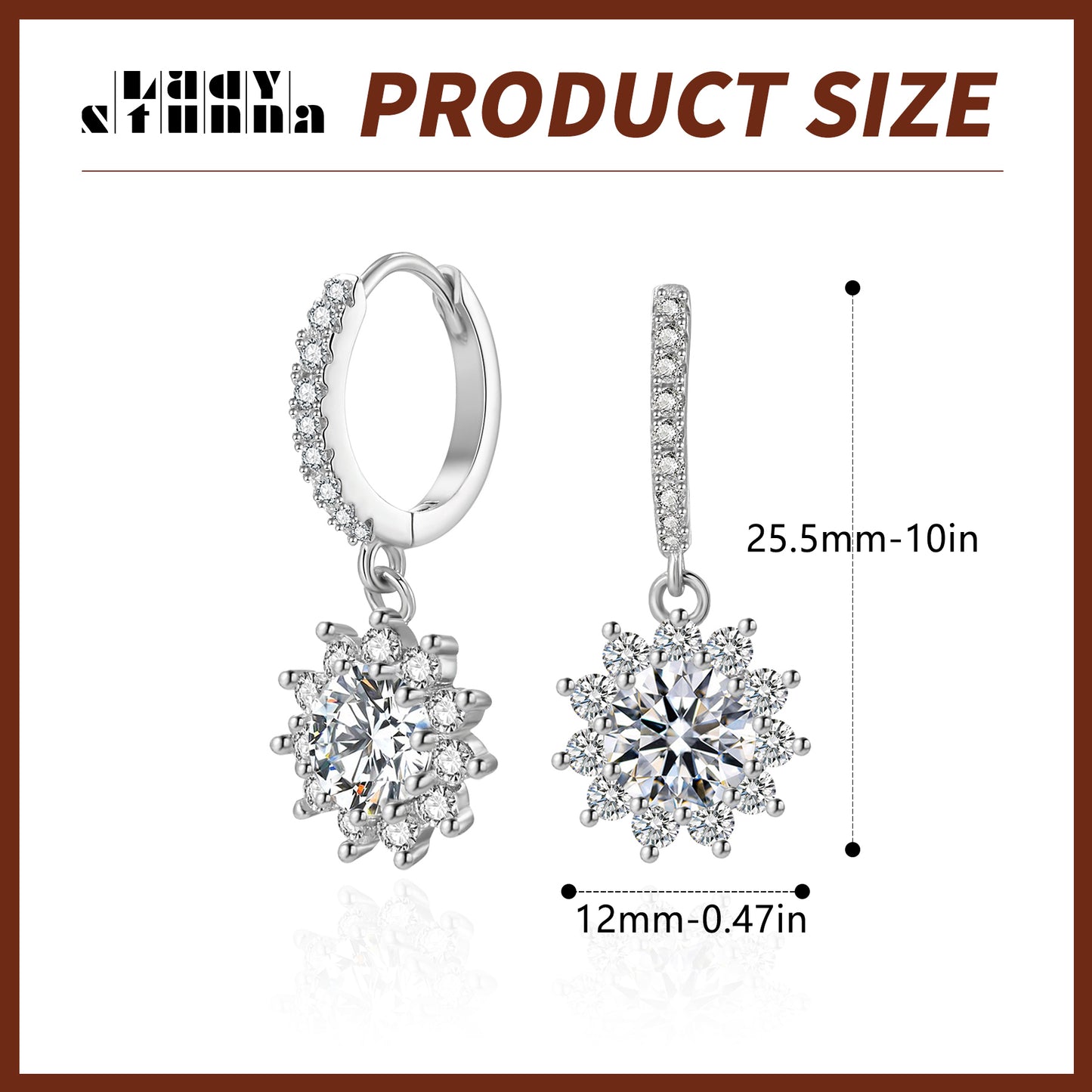 Stunna Lady 1CT 2CT Twilight Stars Hoops Moissanite Earrings