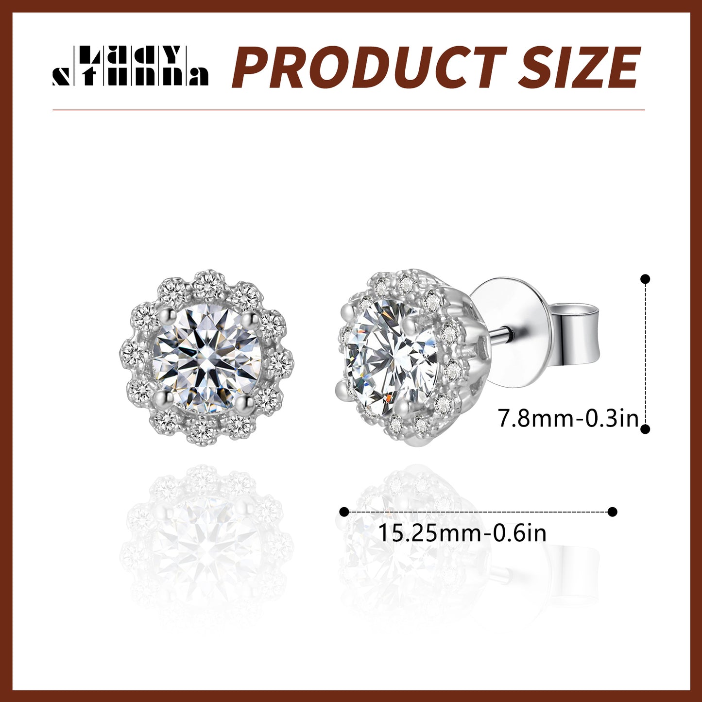 Stunna Lady 1CT 2CT Secret Garden Stud Moissanite Earrings