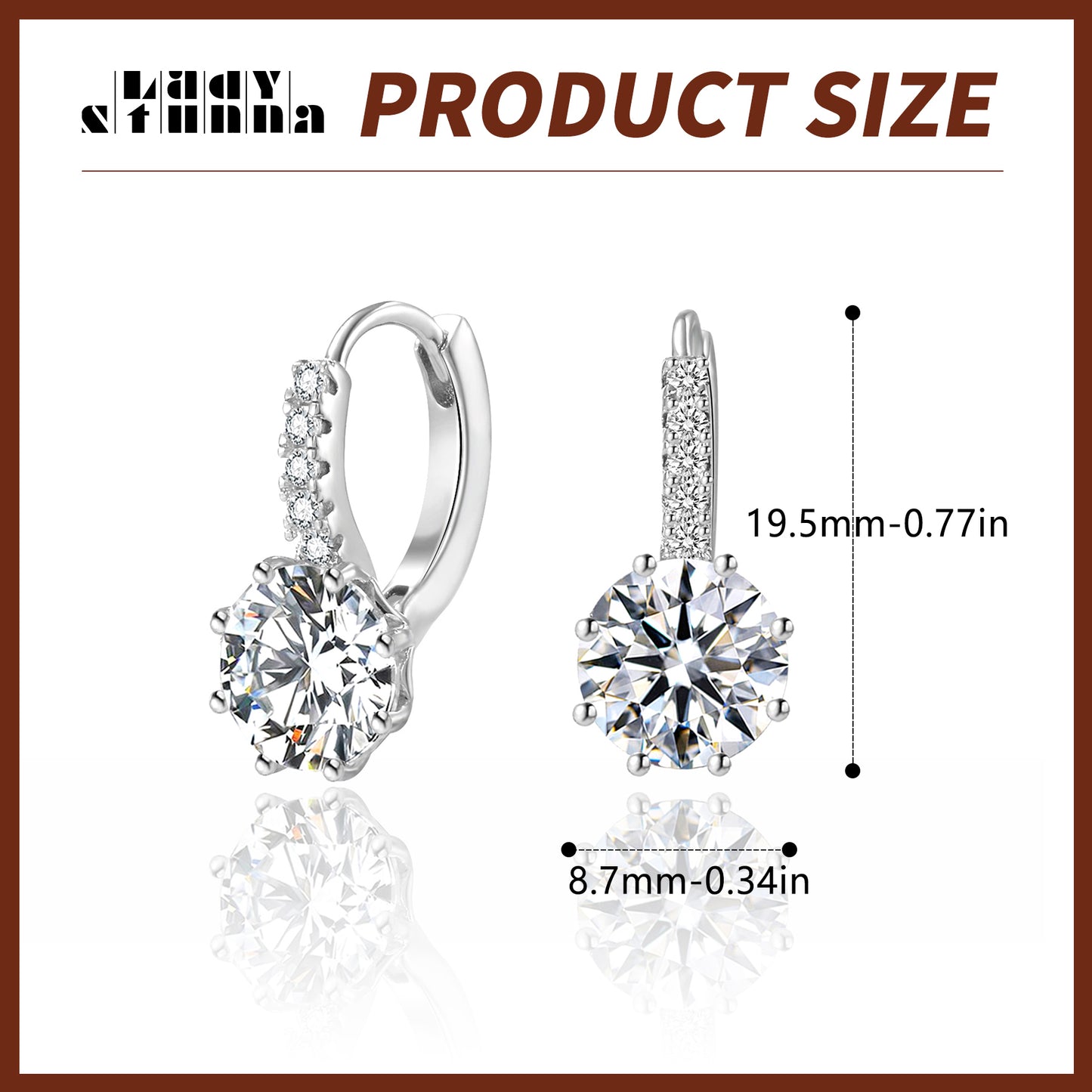 Stunna Lady 1CT 2CT Classic Hoops Moissanite Earrings