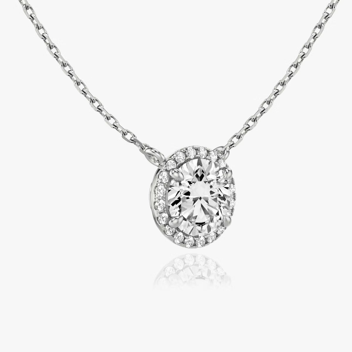 Stunna Lady 1CT Classic Halo Moissanite Necklace